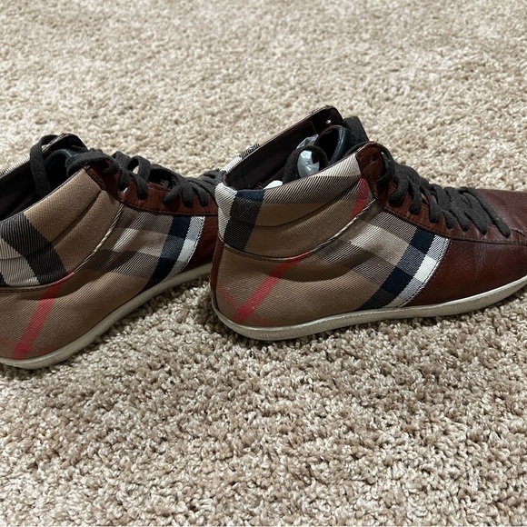 Mens Burberry Check Hightops - Picture 3 of 6